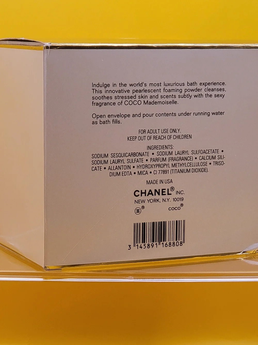 Coco Mademoiselle Chanel Paris Poudre Moussante Pour Le Bain Fresh Foaming Bath